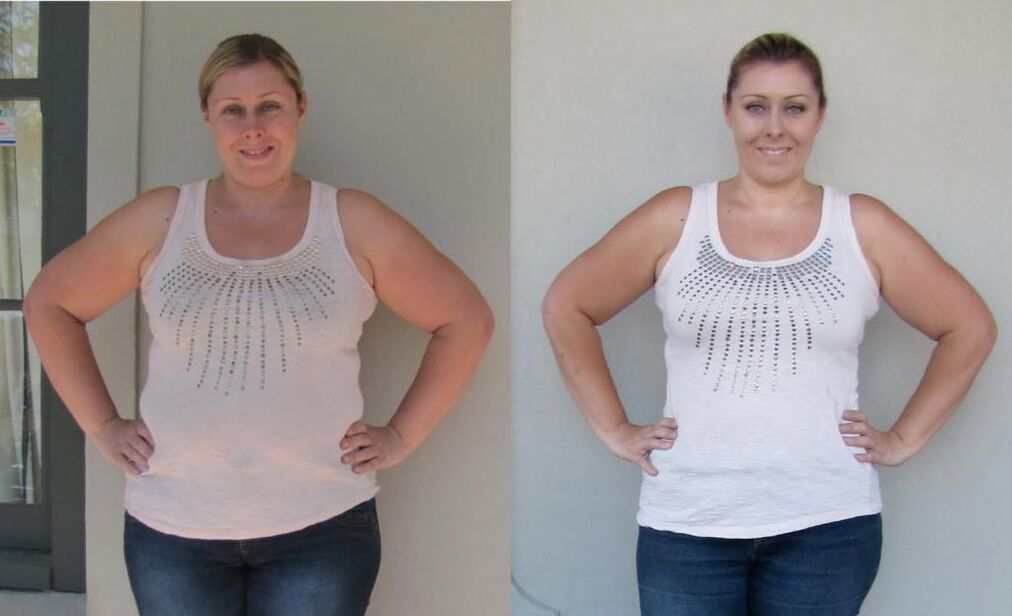 Before and after weight loss on a 6-petal diet