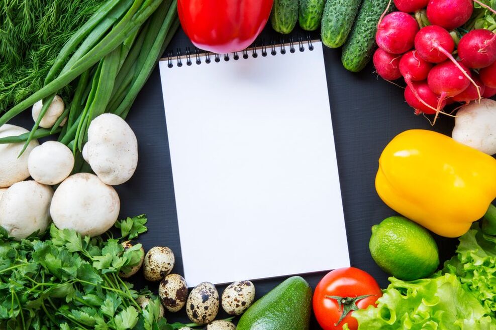 vegetable and food diary to lose weight